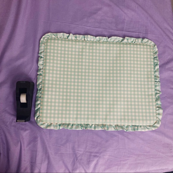 RARE Stoney Clover Lane Place Mat in Mint Chip Gingham - Picture 5 of 5